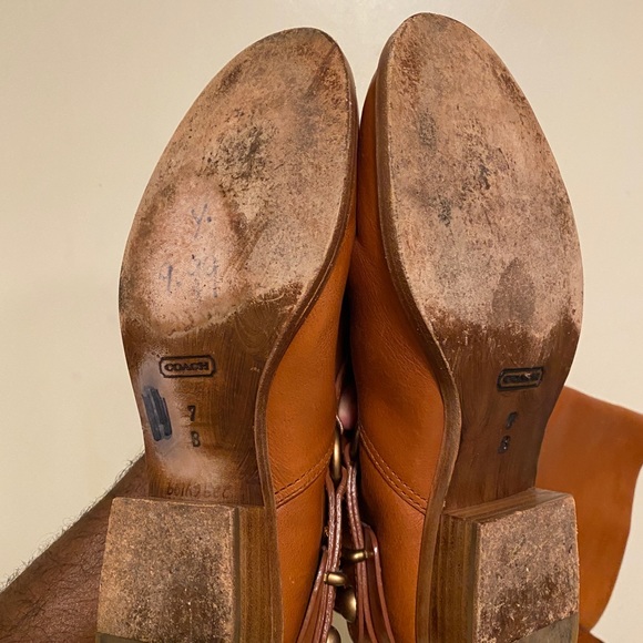 Coach Natale Whiskey Color Riding Boots - Picture 4 of 7